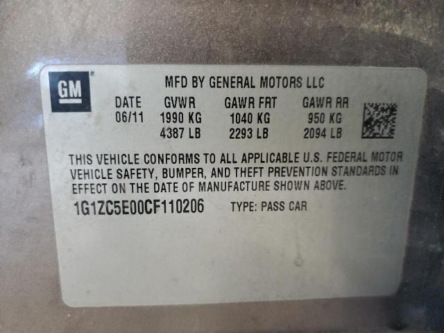 Photo 12 VIN: 1G1ZC5E00CF110206 - CHEVROLET MALIBU 1LT 