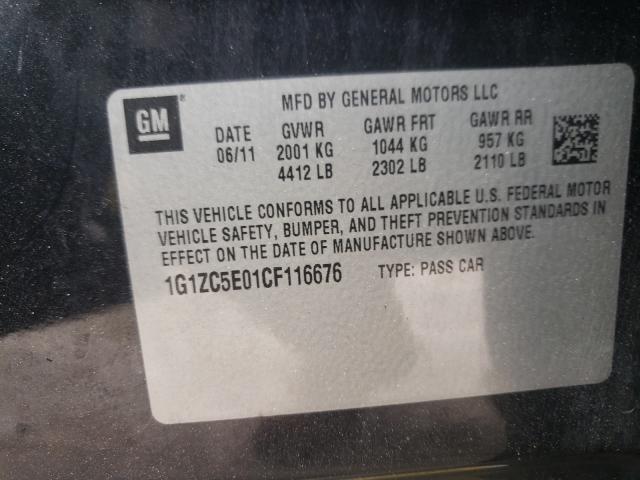 Photo 9 VIN: 1G1ZC5E01CF116676 - CHEVROLET MALIBU LT 