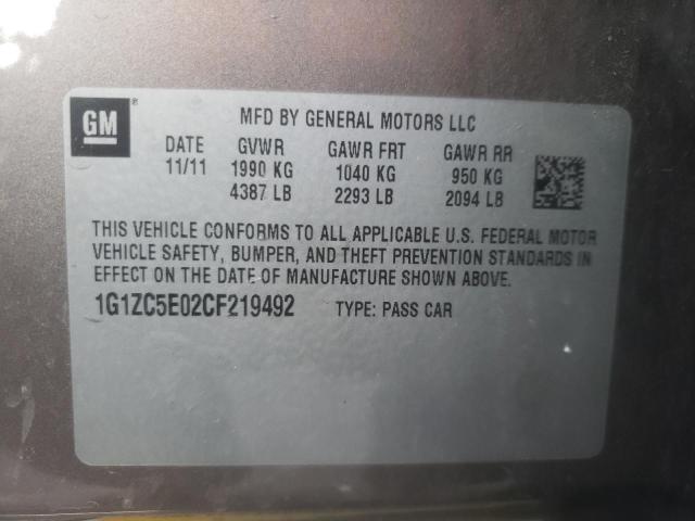 Photo 11 VIN: 1G1ZC5E02CF219492 - CHEVROLET MALIBU 1LT 