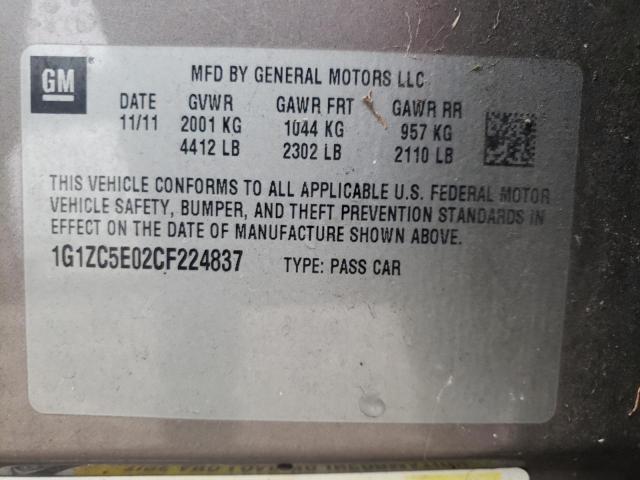 Photo 11 VIN: 1G1ZC5E02CF224837 - CHEVROLET MALIBU 1LT 