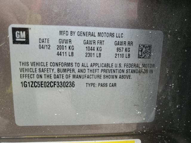 Photo 9 VIN: 1G1ZC5E02CF330236 - CHEVROLET MALIBU 1LT 