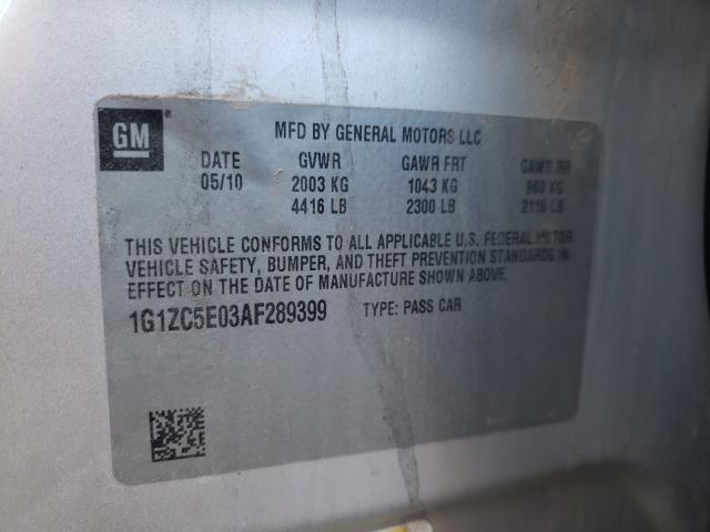 Photo 9 VIN: 1G1ZC5E03AF289399 - CHEVROLET MALIBU 1LT 