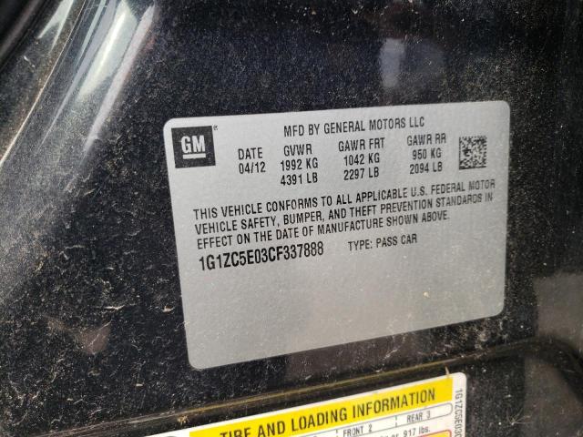 Photo 11 VIN: 1G1ZC5E03CF337888 - CHEVROLET MALIBU 1LT 