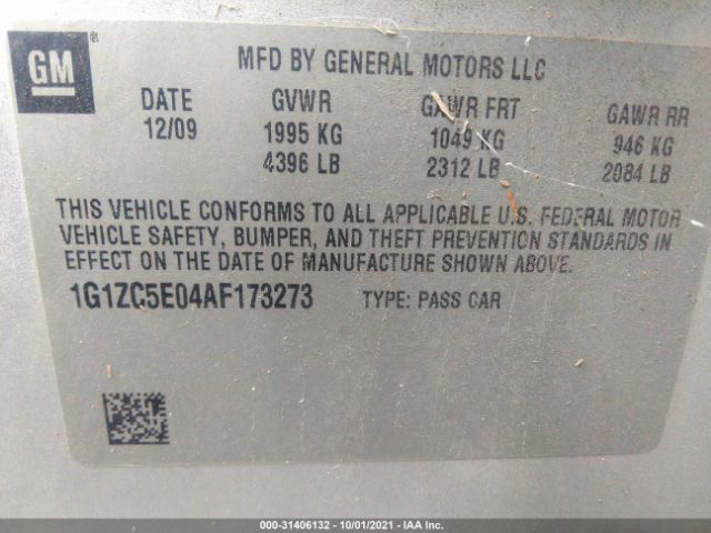 Photo 8 VIN: 1G1ZC5E04AF173273 - CHEVROLET MALIBU 