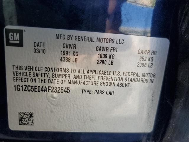 Photo 11 VIN: 1G1ZC5E04AF232645 - CHEVROLET MALIBU 1LT 