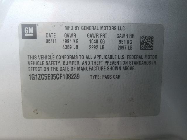 Photo 9 VIN: 1G1ZC5E05CF108239 - CHEVROLET MALIBU 1LT 