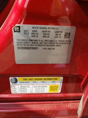 Photo 11 VIN: 1G1ZC5E05CF259971 - CHEVROLET MALIBU 