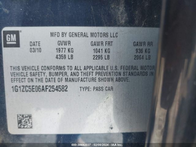 Photo 8 VIN: 1G1ZC5E06AF254582 - CHEVROLET MALIBU 