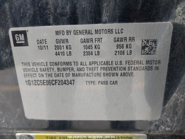 Photo 8 VIN: 1G1ZC5E06CF204347 - CHEVROLET MALIBU 