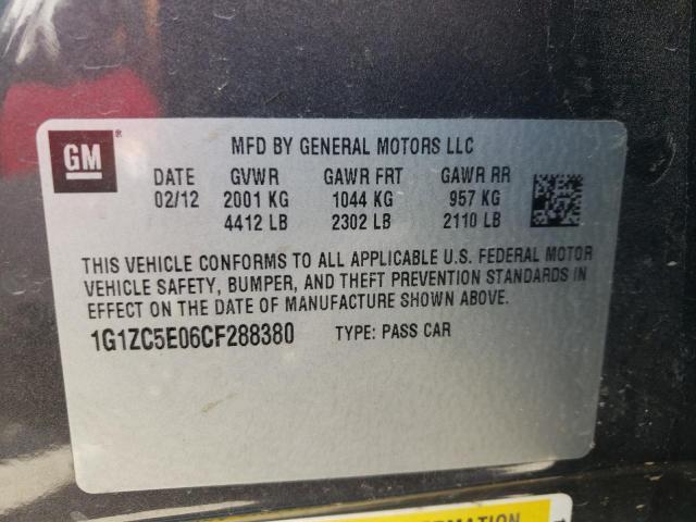 Photo 12 VIN: 1G1ZC5E06CF288380 - CHEVROLET MALIBU 1LT 