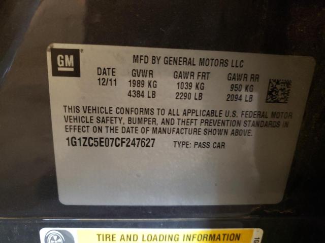 Photo 11 VIN: 1G1ZC5E07CF247627 - CHEVROLET MALIBU 1LT 