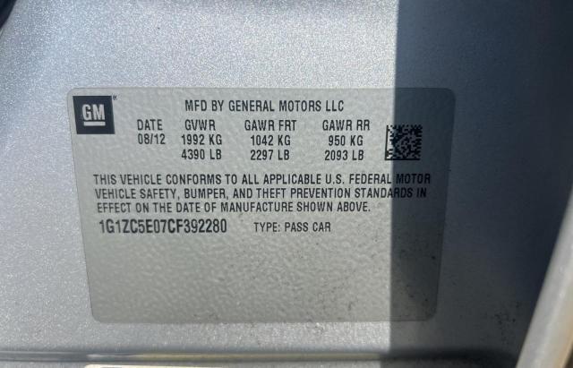 Photo 9 VIN: 1G1ZC5E07CF392280 - CHEVROLET MALIBU 1LT 