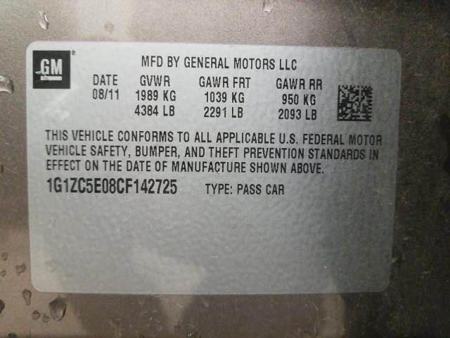 Photo 9 VIN: 1G1ZC5E08CF142725 - CHEVROLET MALIBU 1LT 