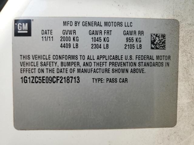 Photo 11 VIN: 1G1ZC5E09CF218713 - CHEVROLET MALIBU 1LT 