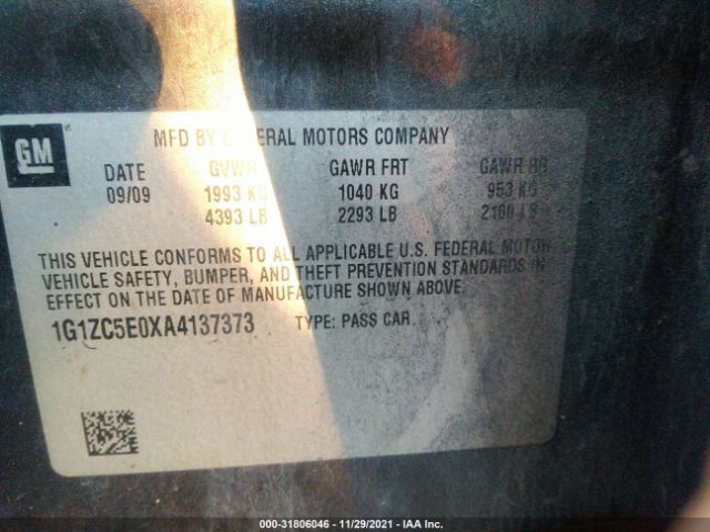 Photo 8 VIN: 1G1ZC5E0XA4137373 - CHEVROLET MALIBU 