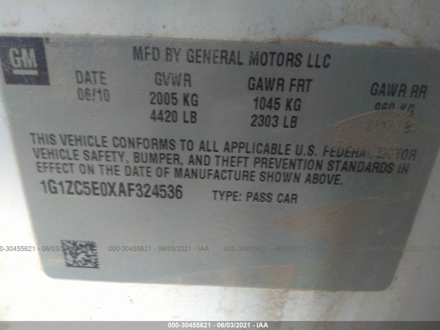 Photo 8 VIN: 1G1ZC5E0XAF324536 - CHEVROLET MALIBU 