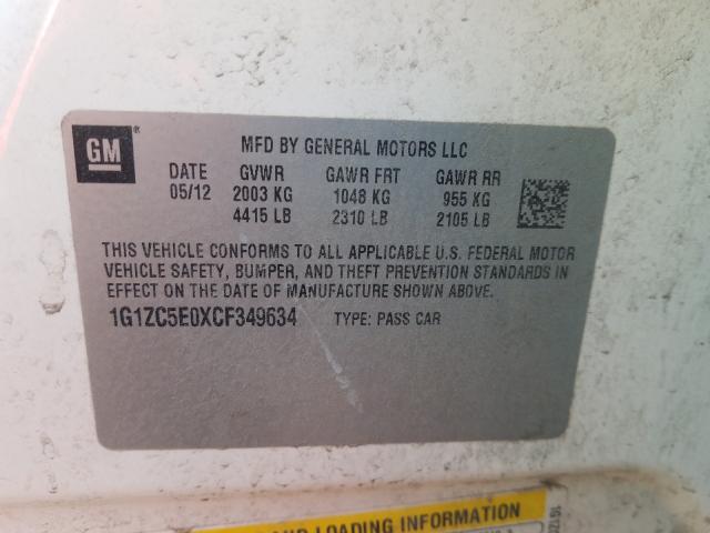 Photo 9 VIN: 1G1ZC5E0XCF349634 - CHEVROLET MALIBU 1LT 