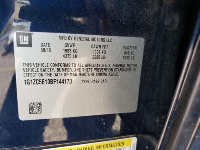 Photo 9 VIN: 1G1ZC5E10BF144170 - CHEVROLET MALIBU 1LT 