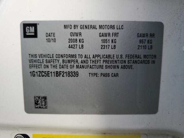 Photo 11 VIN: 1G1ZC5E11BF218339 - CHEVROLET MALIBU 1LT 