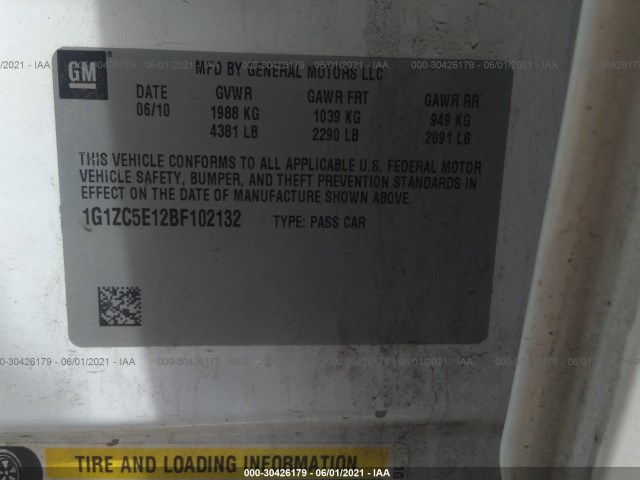 Photo 8 VIN: 1G1ZC5E12BF102132 - CHEVROLET MALIBU 