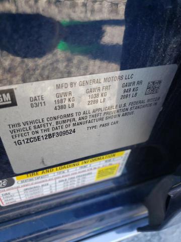 Photo 9 VIN: 1G1ZC5E12BF309524 - CHEVROLET MALIBU 1LT 