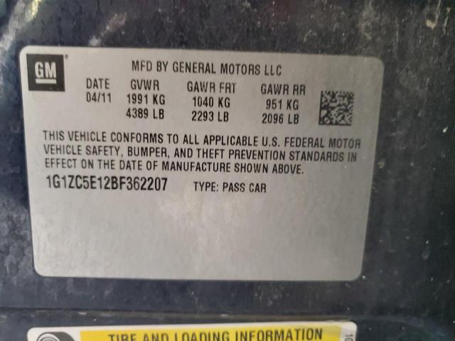 Photo 11 VIN: 1G1ZC5E12BF362207 - CHEVROLET MALIBU 1LT 