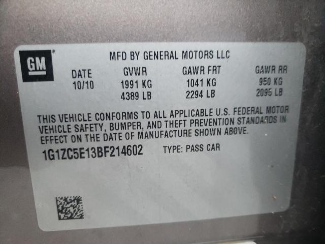 Photo 9 VIN: 1G1ZC5E13BF214602 - CHEVROLET MALIBU 1LT 