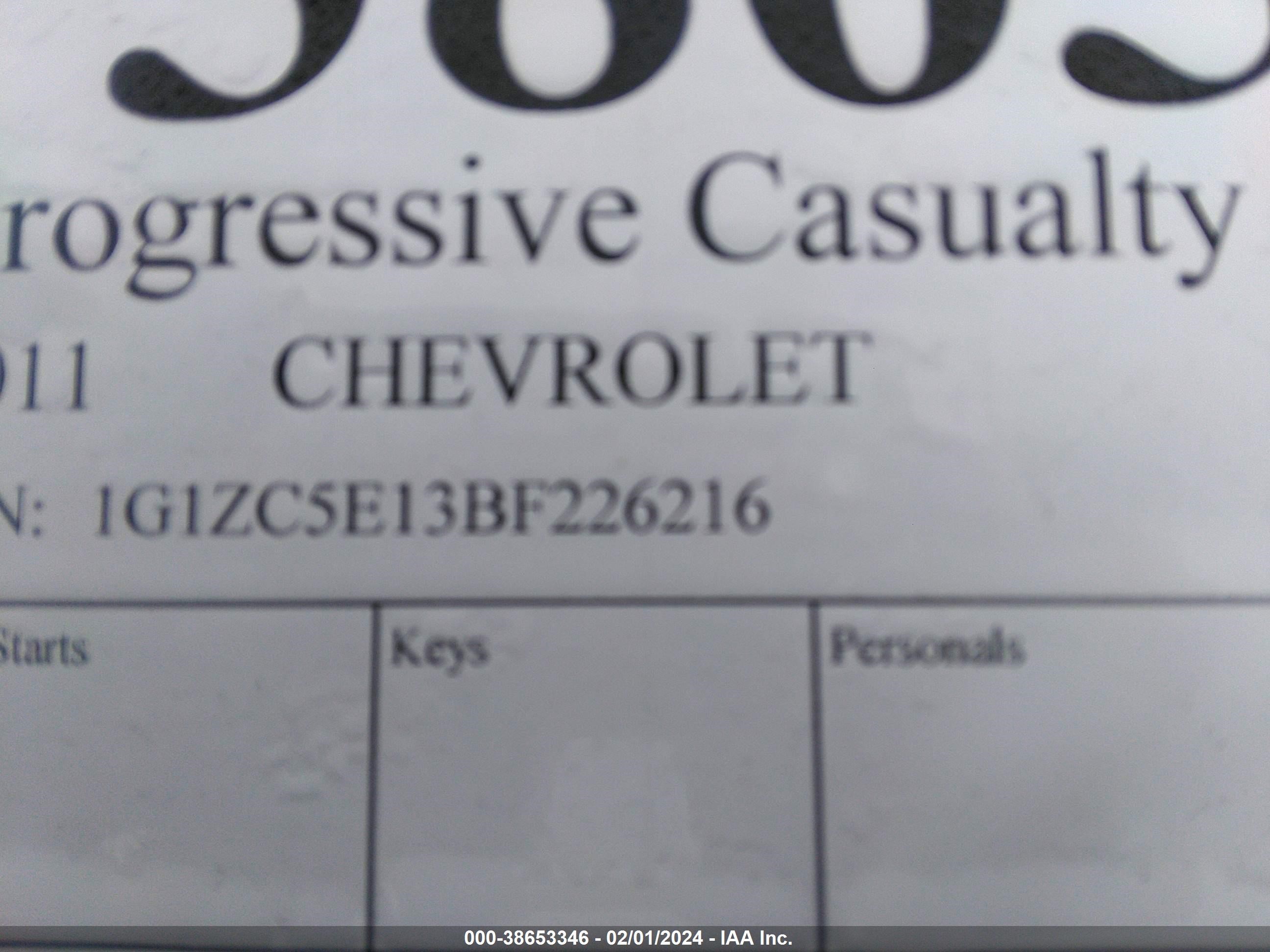 Photo 8 VIN: 1G1ZC5E13BF226216 - CHEVROLET MALIBU 