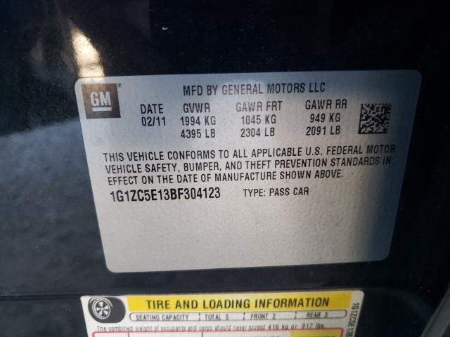 Photo 9 VIN: 1G1ZC5E13BF304123 - CHEVROLET MALIBU 1LT 