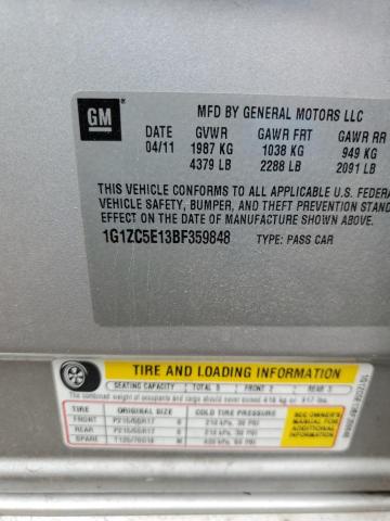 Photo 9 VIN: 1G1ZC5E13BF359848 - CHEVROLET MALIBU 1LT 