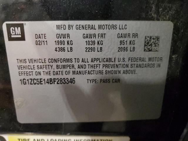 Photo 11 VIN: 1G1ZC5E14BF283346 - CHEVROLET MALIBU 1LT 