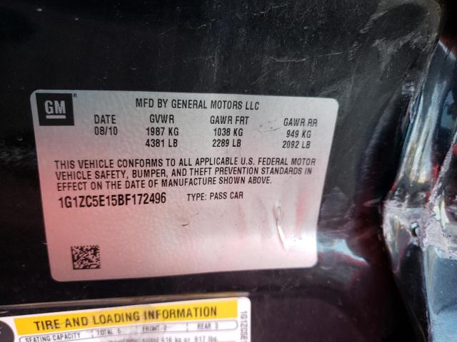 Photo 9 VIN: 1G1ZC5E15BF172496 - CHEVROLET MALIBU 1LT 