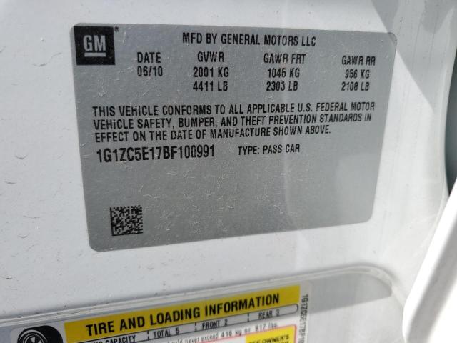 Photo 9 VIN: 1G1ZC5E17BF100991 - CHEVROLET MALIBU 1LT 