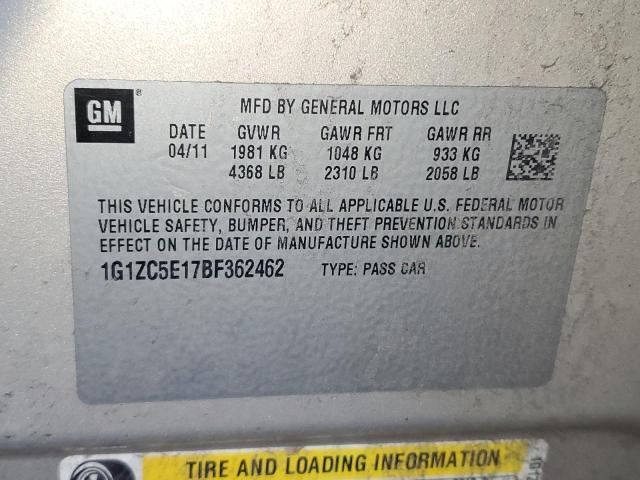 Photo 12 VIN: 1G1ZC5E17BF362462 - CHEVROLET MALIBU 