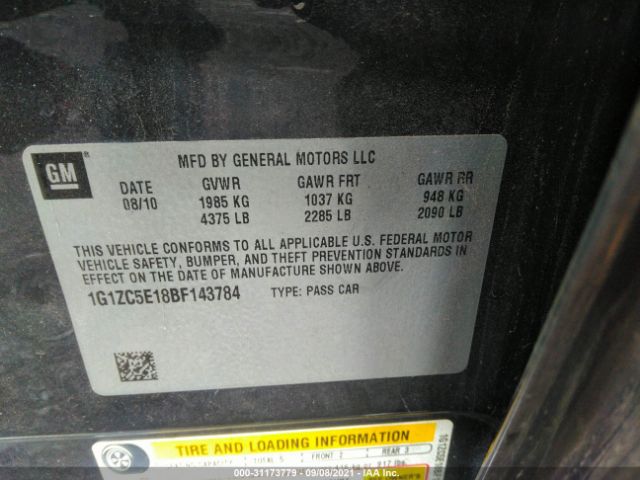 Photo 8 VIN: 1G1ZC5E18BF143784 - CHEVROLET MALIBU 