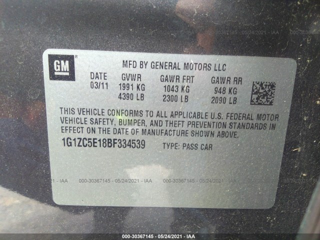 Photo 8 VIN: 1G1ZC5E18BF334539 - CHEVROLET MALIBU 