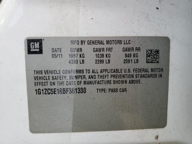 Photo 12 VIN: 1G1ZC5E18BF381330 - CHEVROLET MALIBU 1LT 