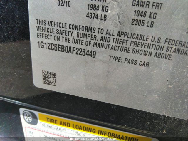 Photo 8 VIN: 1G1ZC5EB0AF225449 - CHEVROLET MALIBU 