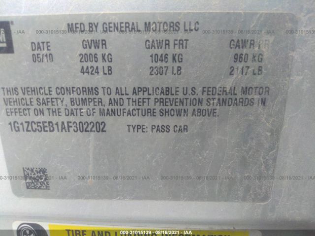 Photo 8 VIN: 1G1ZC5EB1AF302202 - CHEVROLET MALIBU 