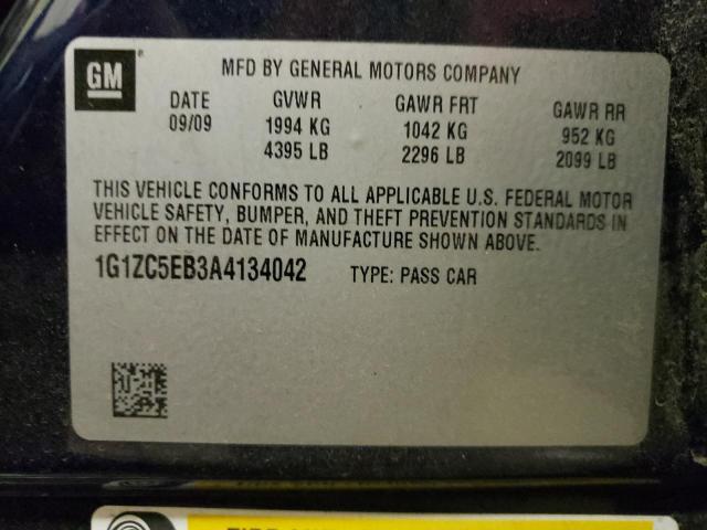 Photo 9 VIN: 1G1ZC5EB3A4134042 - CHEVROLET MALIBU 1LT 