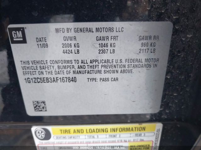 Photo 8 VIN: 1G1ZC5EB3AF167840 - CHEVROLET MALIBU 