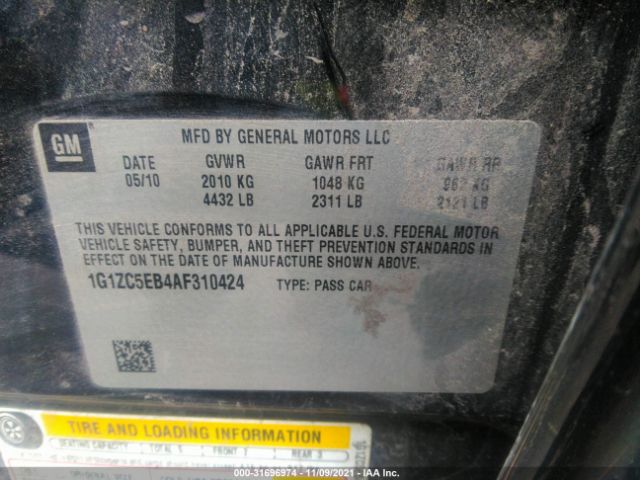 Photo 8 VIN: 1G1ZC5EB4AF310424 - CHEVROLET MALIBU 