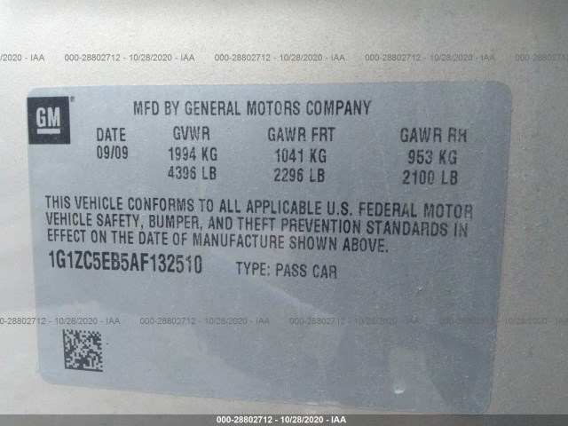 Photo 8 VIN: 1G1ZC5EB5AF132510 - CHEVROLET MALIBU 