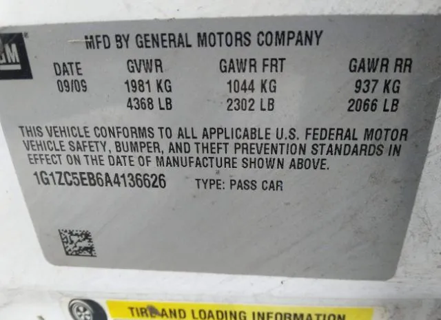 Photo 8 VIN: 1G1ZC5EB6A4136626 - CHEVROLET MALIBU 