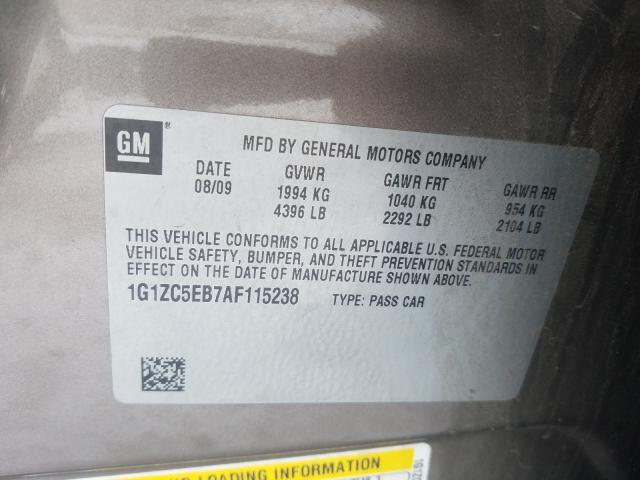 Photo 9 VIN: 1G1ZC5EB7AF115238 - CHEVROLET MALIBU 1LT 