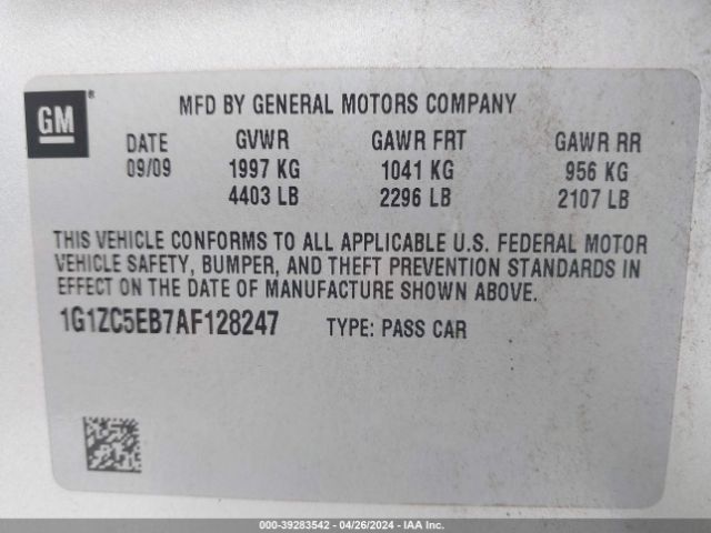 Photo 8 VIN: 1G1ZC5EB7AF128247 - CHEVROLET MALIBU 