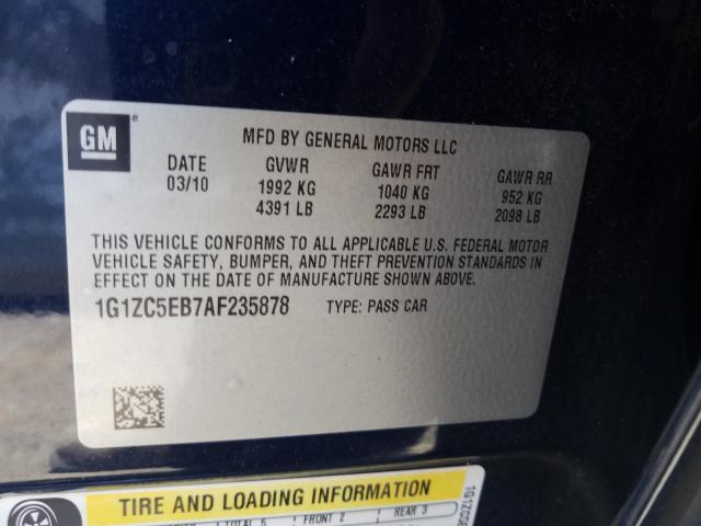 Photo 9 VIN: 1G1ZC5EB7AF235878 - CHEVROLET MALIBU 1LT 