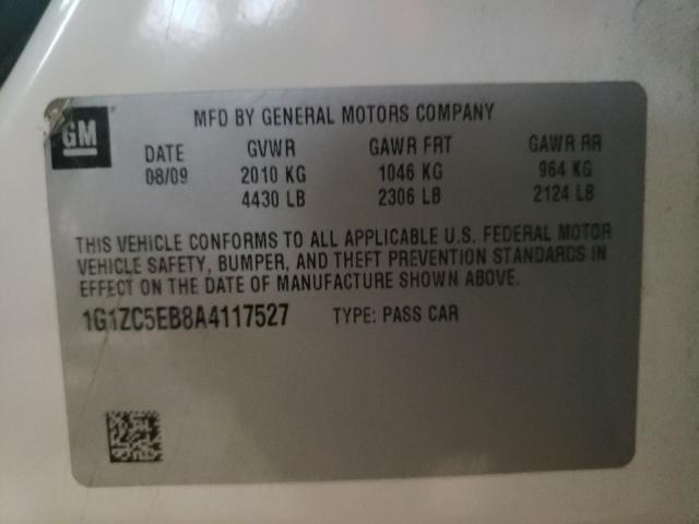 Photo 9 VIN: 1G1ZC5EB8A4117527 - CHEVROLET MALIBU 1LT 