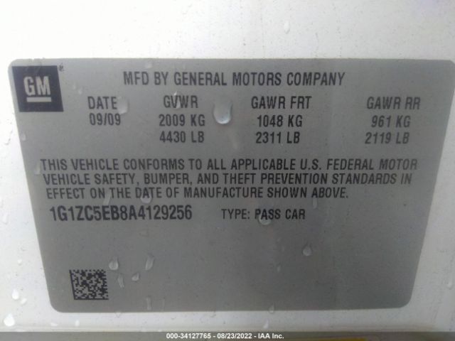 Photo 8 VIN: 1G1ZC5EB8A4129256 - CHEVROLET MALIBU 