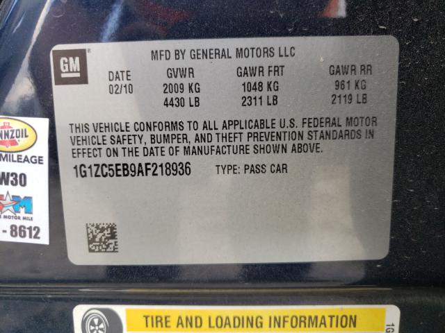 Photo 9 VIN: 1G1ZC5EB9AF218936 - CHEVROLET MALIBU 1LT 